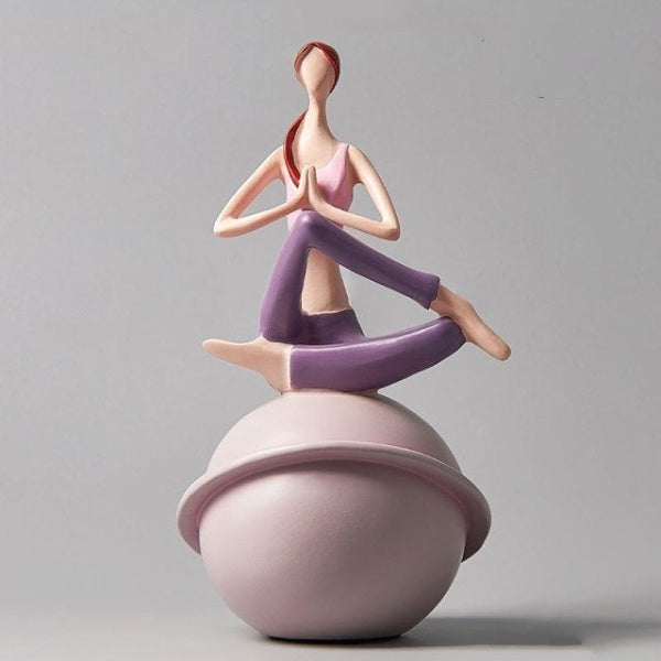 Yoga Lady Figurine Sculpture