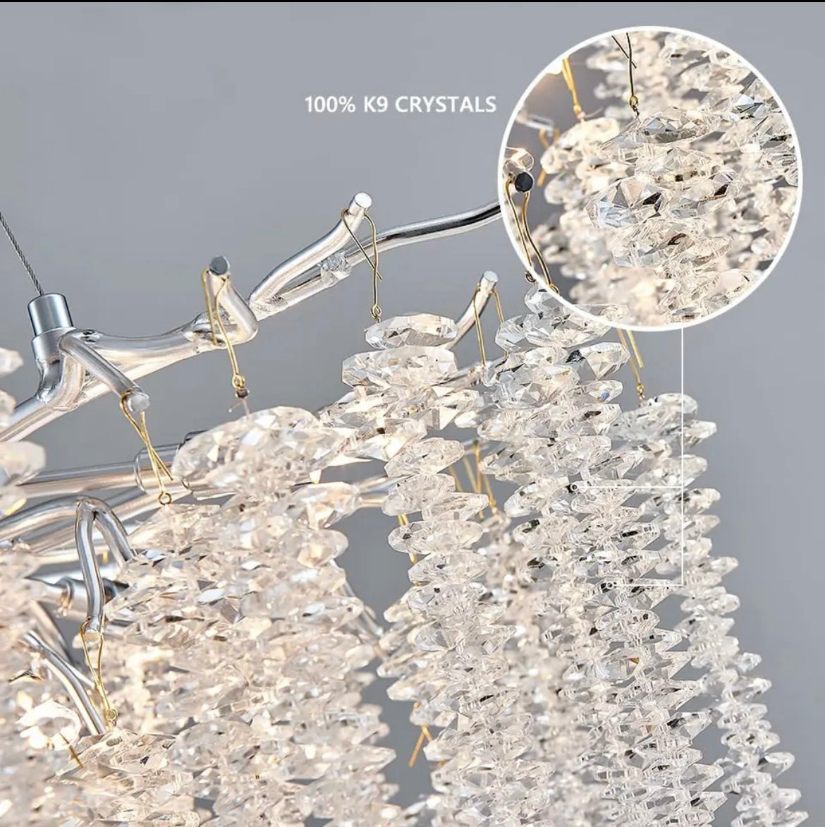 Crystal Tree Branch Chandelier