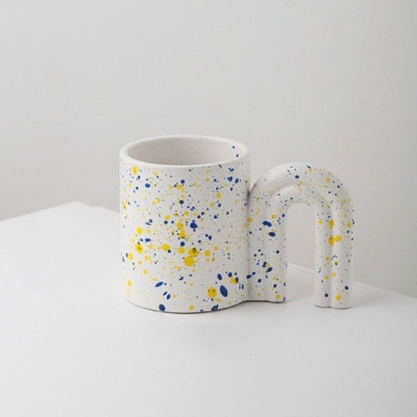 Rainbow Handle Ceramic Mugs