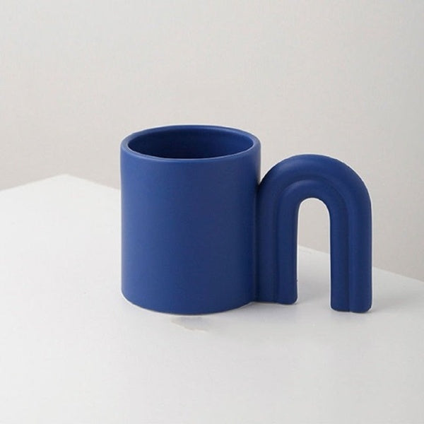 Rainbow Handle Ceramic Mugs