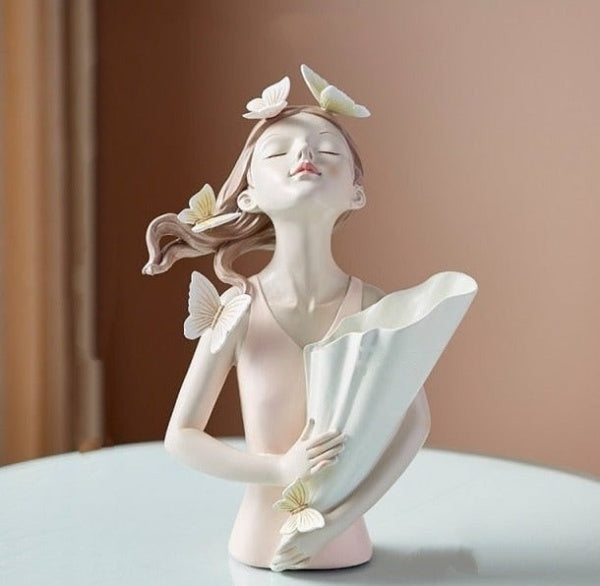 Butterfly Lady Sculpture Vase