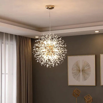 Modern Dandelion Crystal Pendant Light