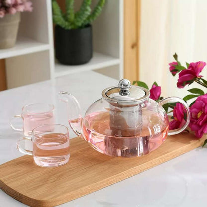 Borosilicate Glass Teapot with Stainless Steel Infuser