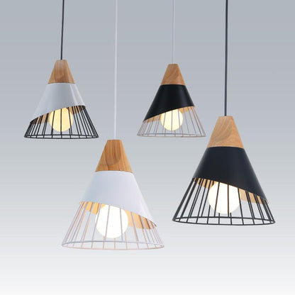 Nordic Industrial Wood Pendant Lights