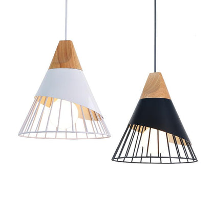 Nordic Industrial Wood Pendant Lights