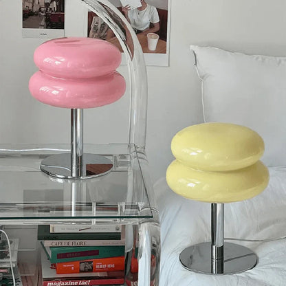 Italian Designer Mushroom Glass Egg Table Lamp