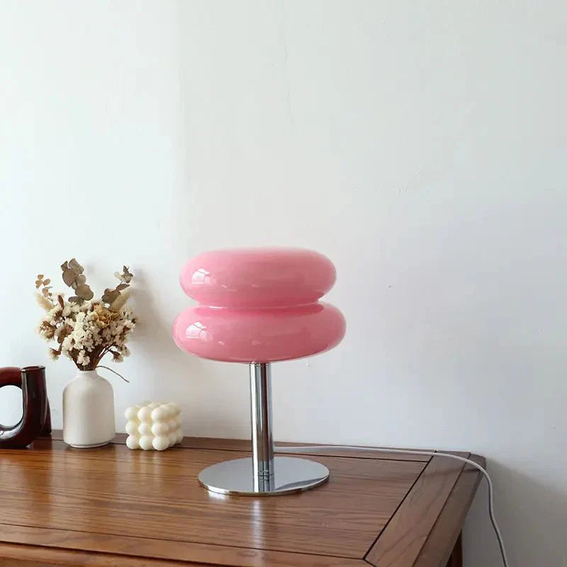 Italian Designer Mushroom Glass Egg Table Lamp