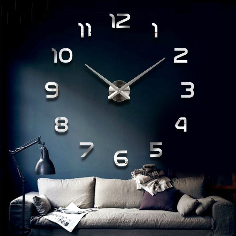 Timemaster Fashion 3D Large Wall Clock Mirror Sticker