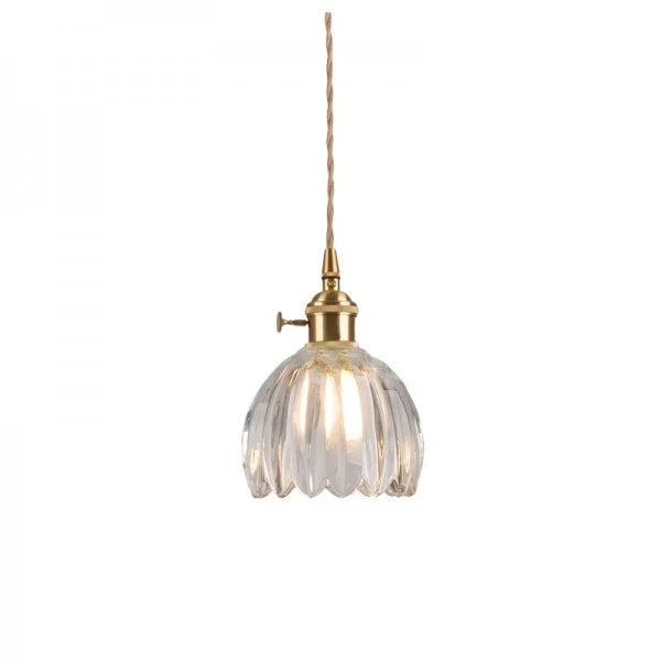 Japanese Retro Glass Flower Pendant Light lamp