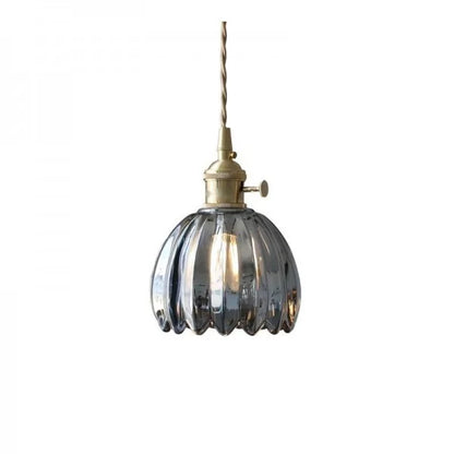 Japanese Retro Glass Flower Pendant Light lamp