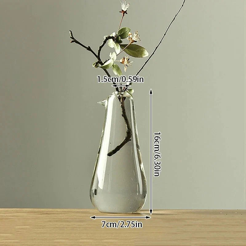 Japanese Zen Inspired Transparent Glass Vase