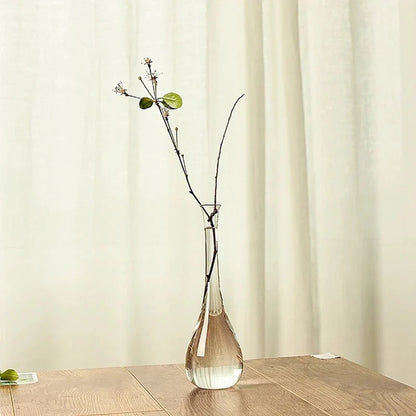 Japanese Zen Inspired Transparent Glass Vase