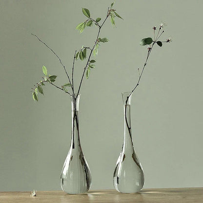 Japanese Zen Inspired Transparent Glass Vase