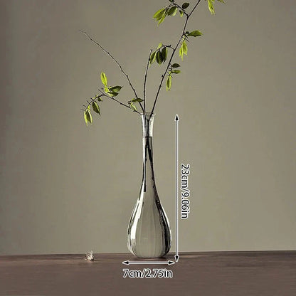 Japanese Zen Inspired Transparent Glass Vase