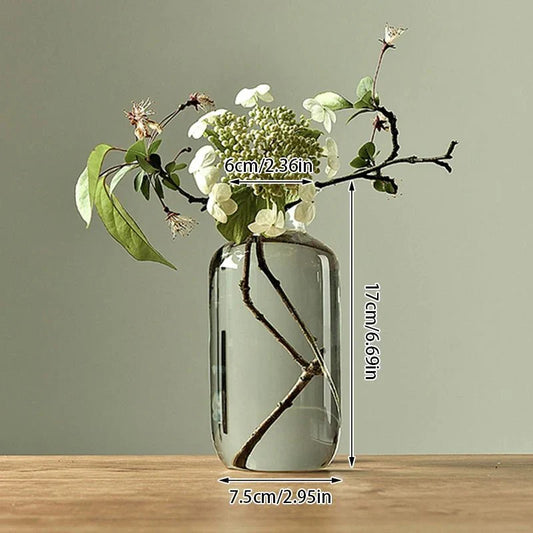 Japanese Zen Inspired Transparent Glass Vase