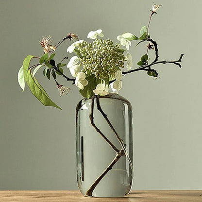 Japanese Zen Inspired Transparent Glass Vase