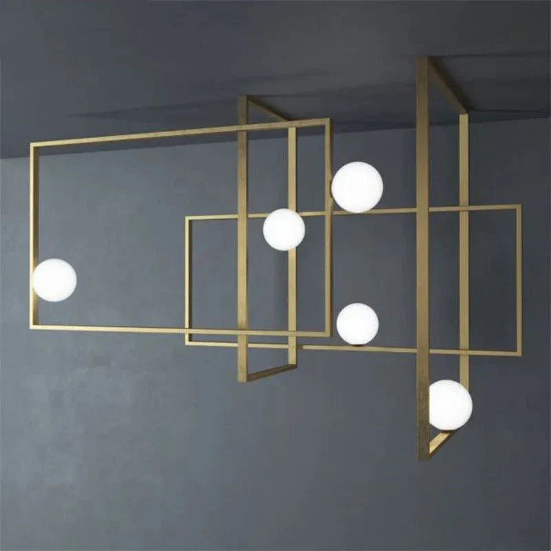 Juul Glass Brass Ceiling Light