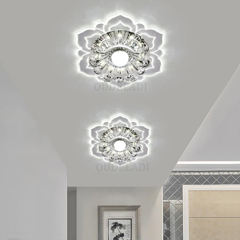 LED Aisle Flower-Shaped Crystal Ceiling Lights