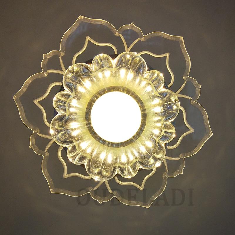 LED Aisle Flower-Shaped Crystal Ceiling Lights