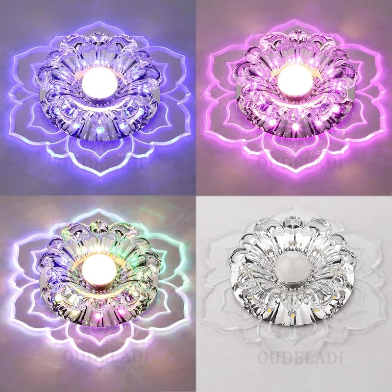 LED Aisle Flower-Shaped Crystal Ceiling Lights