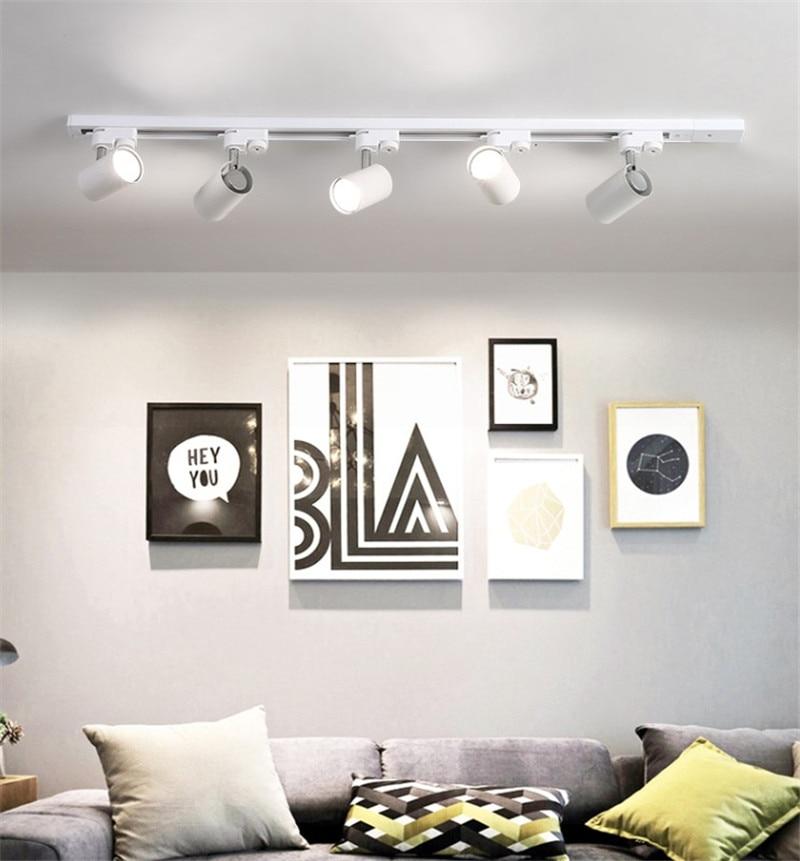 LED Aluminum Ceiling Track Lighting in White/Black/Bronze