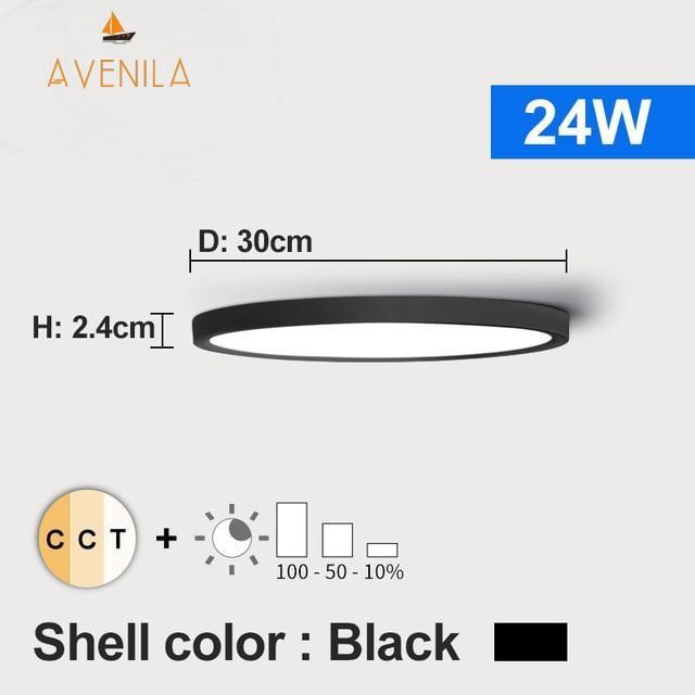 LED Dimmable Ceiling Light 12W 18W 24W 32W 220V With 3 Color Adjustable