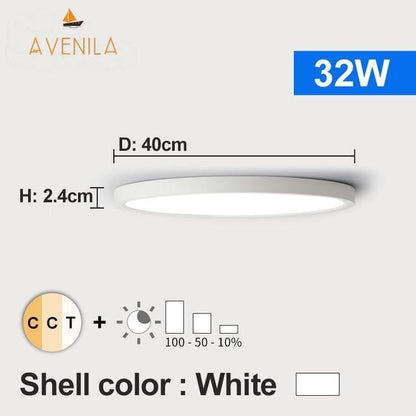 LED Dimmable Ceiling Light 12W 18W 24W 32W 220V With 3 Color Adjustable