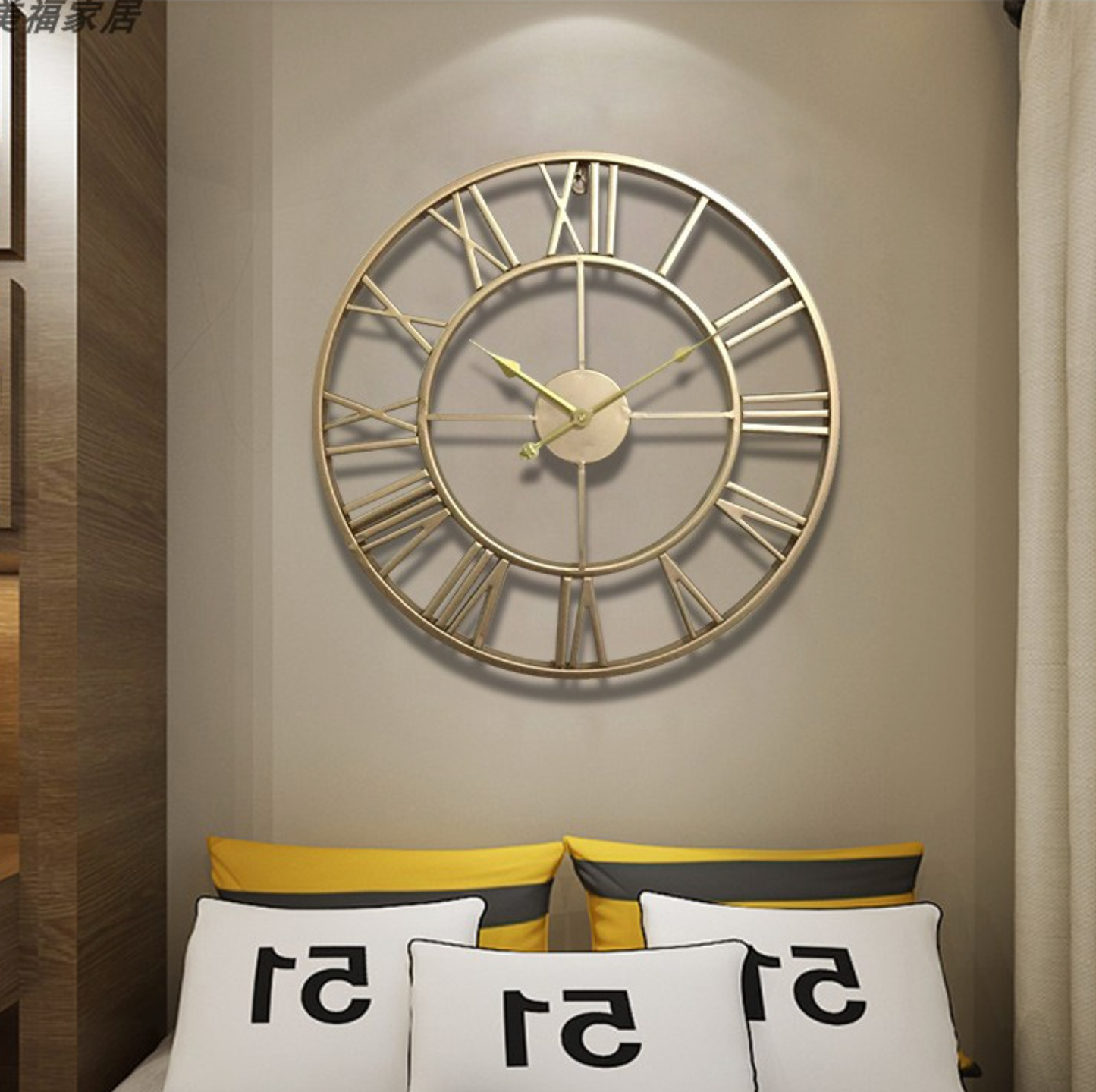 Gold or Bronze Skeleton Wall Clock