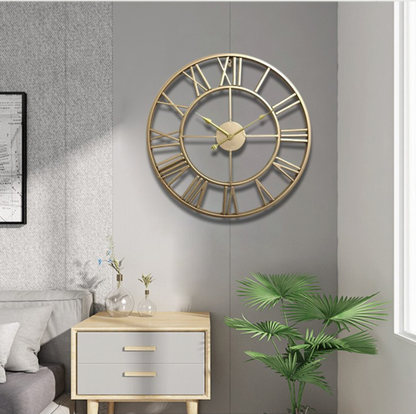 Gold or Bronze Skeleton Wall Clock