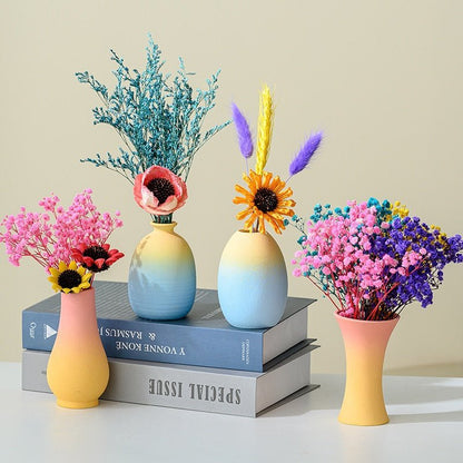 Macaron Coloured Ceramic Decorative Vase