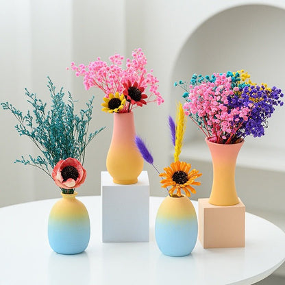 Macaron Coloured Ceramic Decorative Vase