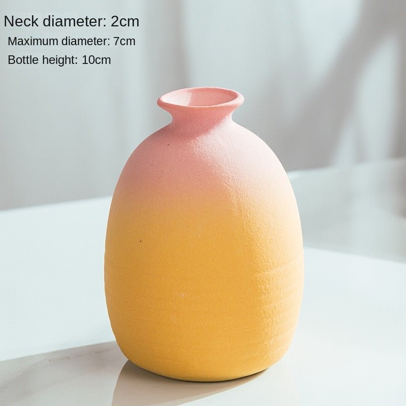 Macaron Coloured Ceramic Decorative Vase