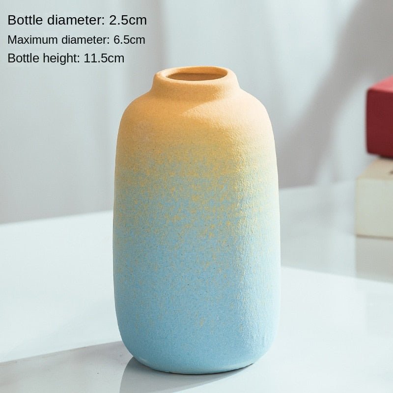 Macaron Coloured Ceramic Decorative Vase