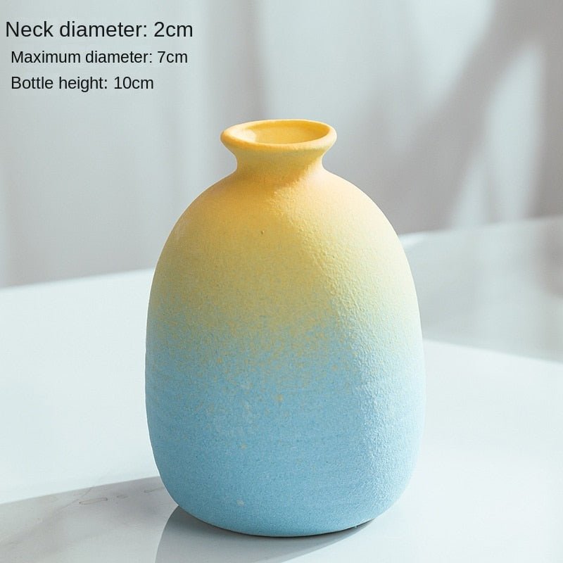 Macaron Coloured Ceramic Decorative Vase