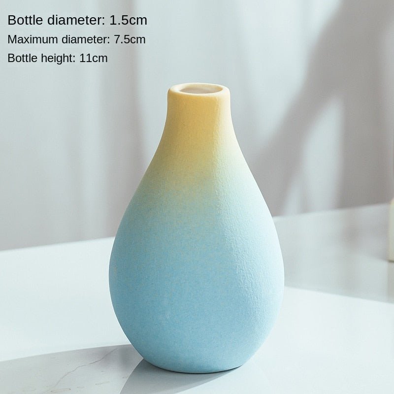 Macaron Coloured Ceramic Decorative Vase