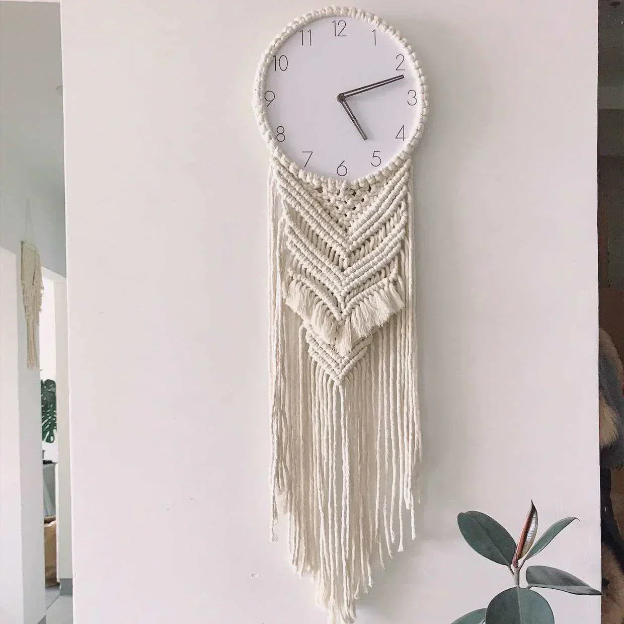 Boheme - Stylish Makramee Wall Clock