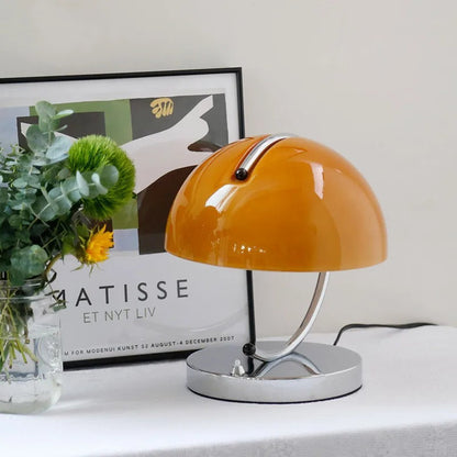 Danish Design Glass Desk Lamp - Modern Mushroom Shaped Lighting