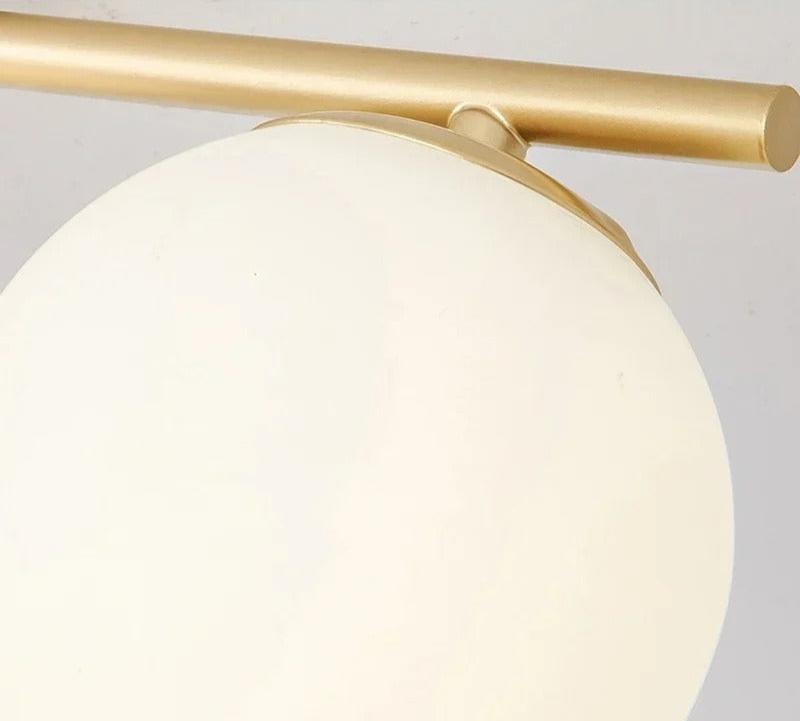 Nordic LED Glass Ceiling Light – Elegant White Sphere for Every Space