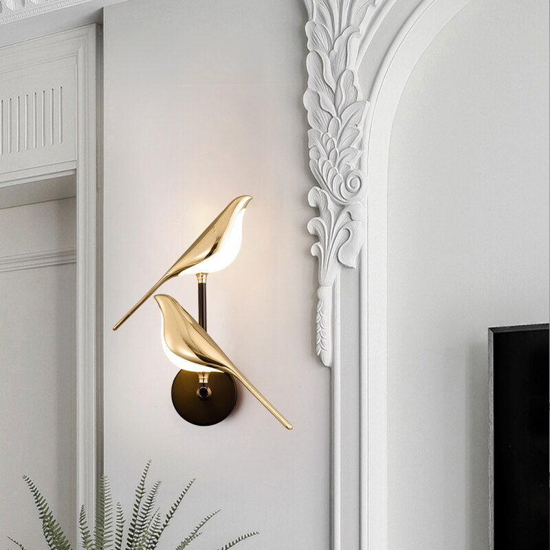 LumiBird - Scandinavian LED bird wall lamp