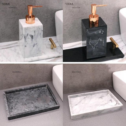 Gamela - Marble Texture Bathroom Storage Tray