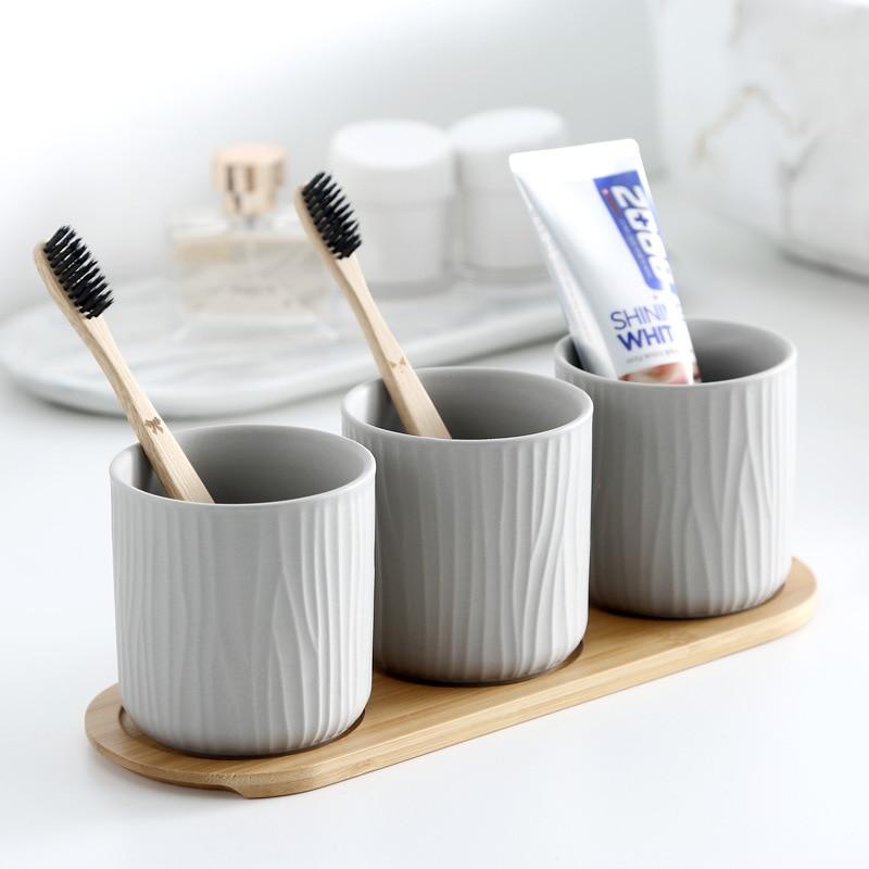 Matte Forest Bathroom Toothbrush Holders