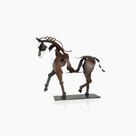 Rustic Metal Horse Statue