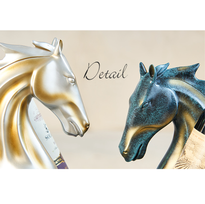 Gold or Blue Horse Wine Bottle Holder