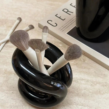 Minimal Abstract Makeup Brush Holder