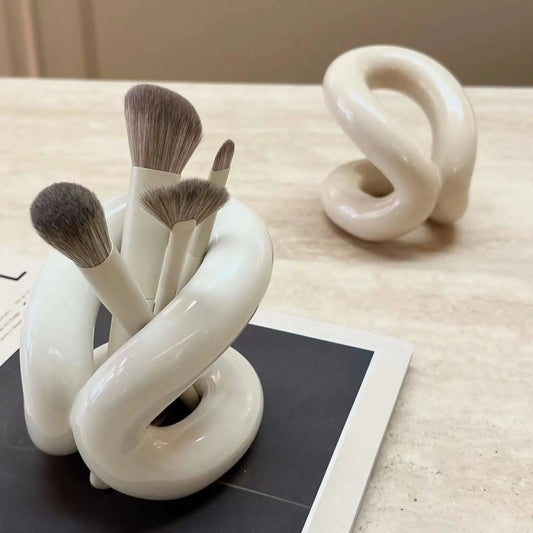 Minimal Abstract Makeup Brush Holder