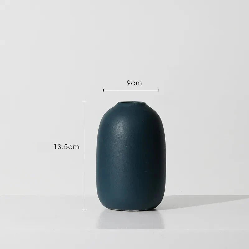 Minimalist Solid Colour Bright Ceramic Vase