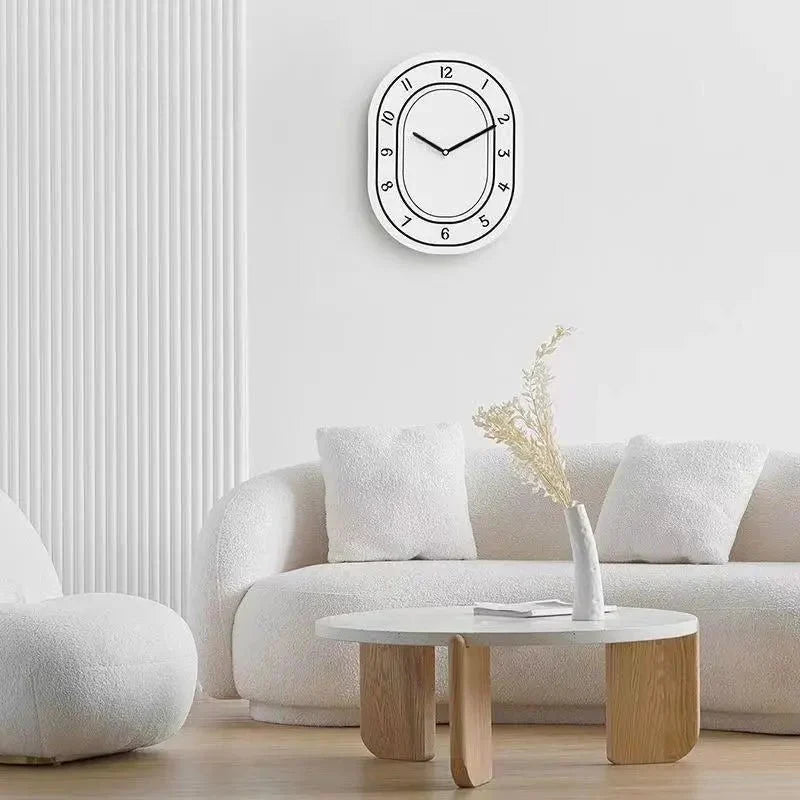 Minimalist White Art Design Wall Clock