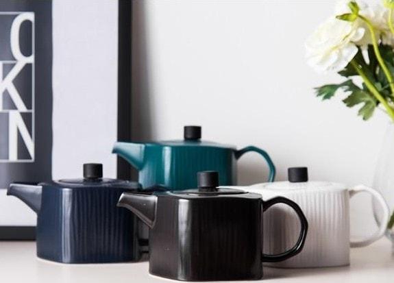 Modern Farmhouse Ceramic Teapot Set