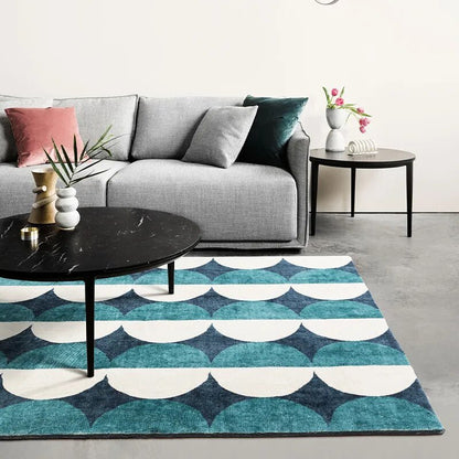 Modern Geometric Living Room Carpet