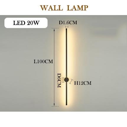 Modern LED Wall Lamp Long Hanging Minimalistic Lights